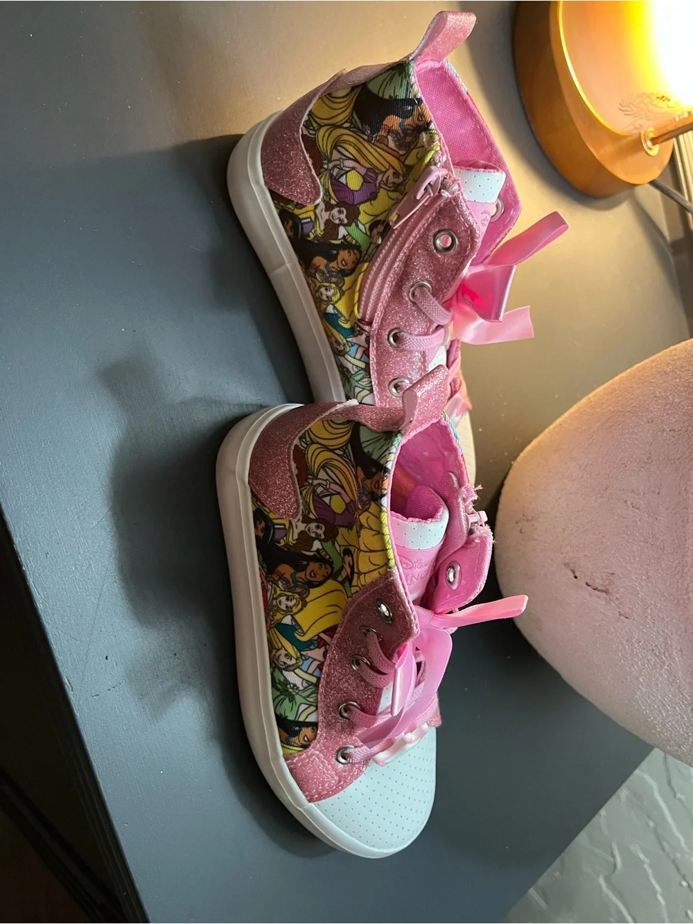 Pink High-Top Kids Sneakers